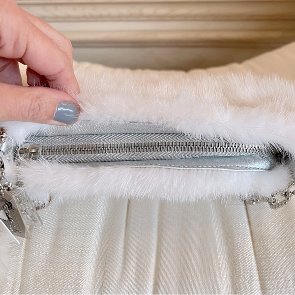 NWT Coach Poppy Mink Fur and Leather Trim Evening Bag -- RARE!! - Picture 4 of 15